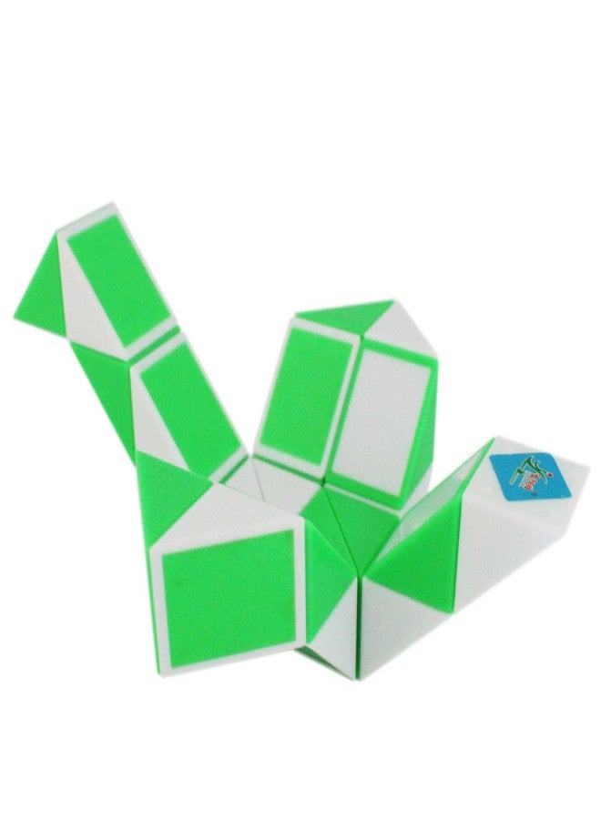 Mipartebo Magic Snake Cube Twist Puzzle 24 Wedges Large Size Twist Fidget Snake Toys Gift Party Favors Game Goodie Bag Fillers Christmas Stocking Stuffers for Kids Adults Teens Green - Image 4
